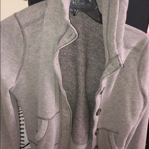 gray hollister jacket